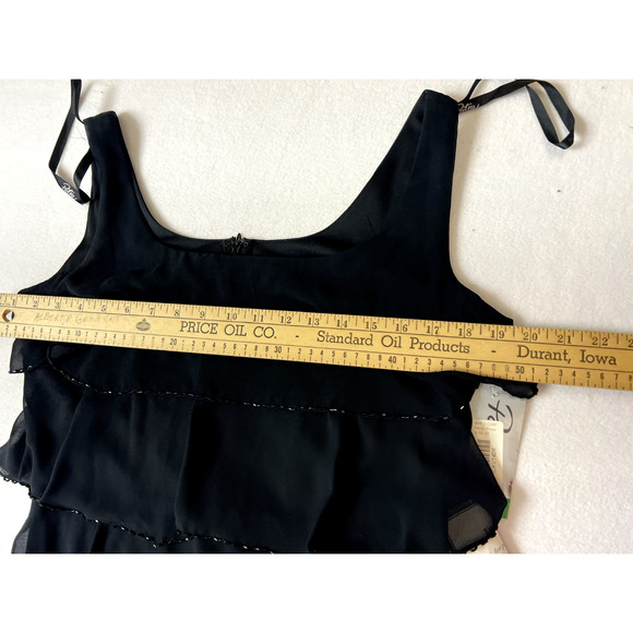 Patra Women's Black Sleeveless Cocktail Dress Size 10p Ruffles Party Cruise NWT - Picture 16 of 16